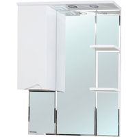 Зеркало со шкафом Bellezza Эйфория 80 L 4619113002014 с подсветкой Белое — фото 1, Зеркальные шкафы в ванную