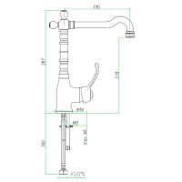 Товар: Смеситель для раковины Webert Aurora AU831802017 Хром Золото - фото 2 Смеситель для раковины Webert Aurora AU831802017 Хром Золото — фото 2, Смесители