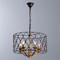 Товар: Люстра Divinare Dunkan 2021/04 LM-5 Античный черный Золото матовое - фото 4 Люстра Divinare Dunkan 2021/04 LM-5 Античный черный Золото матовое — фото 4, Люстры