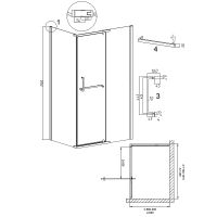 Товар: Душевой уголок Grossman Pragma 120х90 120.K33.03.1290.21.00 профиль Черный матовый стекло прозрачное - фото 11 Душевой уголок Grossman Pragma 120х90 120.K33.03.1290.21.00 профиль Черный матовый стекло прозрачное — фото 11, Душевые уголки