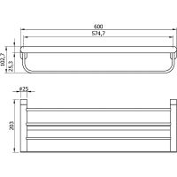 Товар: Полка для полотенец Nofer Verona 16843.B Хром - фото 2 Полка для полотенец Nofer Verona 16843.B Хром — фото 2, Полки для полотенец
