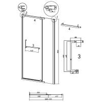Товар: Душевая дверь Grossman Pragma 110 100.K33.03.110.10.02 профиль Хром стекло шиншилла - фото 11 Душевая дверь Grossman Pragma 110 100.K33.03.110.10.02 профиль Хром стекло шиншилла — фото 11, Душевые двери в нишу