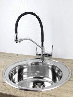 Смеситель для кухни Viko V-5512 Хром Черный — фото 2, Смесители для кухни