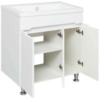 Тумба под раковину Runo Парма 75 00-00001040 Белая — фото 2, Тумбы под раковину