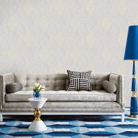 Обои Bruno Zoff Silver 60109-3 Фольга на флизелине (1,06*10,05)  Серый, Дамаск — фото 3, Обои для стен