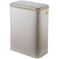 Товар: Корзина для белья Geralis PLG-B Punto Бежевая, кант Золото, стандартная - фото 1 Корзина для белья Geralis PLG-B Punto Бежевая, кант Золото, стандартная — фото 1, Корзины для белья