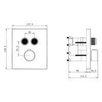 Душевая система Vincea Inspire VSFW-321MT1CH с термостатом Хром — фото 12, Встраиваемые душевые комплекты