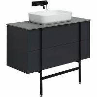 Тумба под раковину Allen Brau Reality 100 1.32007.AM подвесная Антрацит матовый — фото 13, Тумбы под раковину