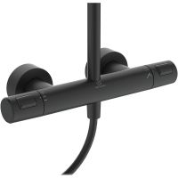 Душевая система Ideal Standard Ceratherm T25 с термостатом Черная матовая арт-A7545XG — фото 4, Душевые стойки