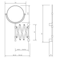 Косметическое зеркало Migliore Complementi 21984 с увеличением Золото — фото 2, Косметические зеркала