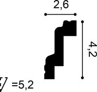 Карниз Orac Decor CB531N 2000x26x42 мм — фото 5, Карнизы