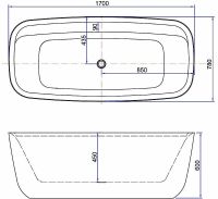 Товар: Акриловая ванна Aquanet Family Fine 95778-GW-MB 170x78 292985 Черная матовая без гидромассажа - фото 11 Акриловая ванна Aquanet Family Fine 95778-GW-MB 170x78 292985 Черная матовая без гидромассажа — фото 11, Ванны