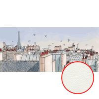 Фреска Ortograf Городской пейзаж 5713 Фактура флок FLK Флизелин (6*2,7) Голубой/Розовый, Город/Абстракция — фото 1, Фрески