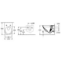 Унитаз Villeroy&Boch Subway 3.0 4670T001 подвесной Альпийский белый без сиденья — фото 16, Подвесные унитазы