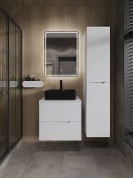 Товар: Тумба с раковиной Orange Line 60 Li-60TuwMDF+B01-475MB подвесная Белая матовая - фото 5 Тумба с раковиной Orange Line 60 Li-60TuwMDF+B01-475MB подвесная Белая матовая — фото 5, Мебель для ванной