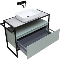 Тумба под раковину Allen Brau Priority 100 1.31003.PWM Папирус матовый — фото 5, Тумбы под раковину