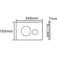 Клавиша смыва Ceruttispa CR05WH Белая глянцевая — фото 2, Кнопки смыва