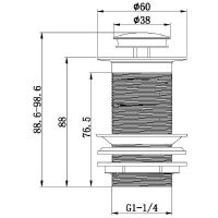 Донный клапан Allen Brau Eclipse 5.E1009-00 click-clack Хром — фото 3, Донные клапаны