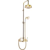 Душевая система Webert Ottocento OT760405010 Золото — фото 1, Душевые стойки