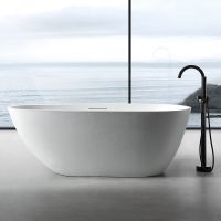 Ванна из искусственного камня Abber Dortmund 170x75 AM9911 Белая без гидромассажа — фото 1, Ванны из искусственного камня