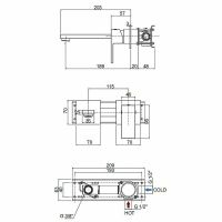 Смеситель для раковины Cezares UNIKA-BLI2-02 Бронза — фото 4, Смесители