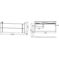 Тумба под раковину Jacob Delafon Nouvelle Vague 120 EB3035-E73 подвесная Фактурный дуб — фото 4, Тумбы под раковину