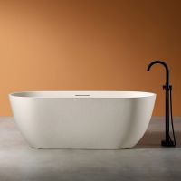 Ванна из искусственного камня Abber Frankfurt 170x75 AM9941MBE Светло-бежевая матовая без гидромассажа — фото 1, Ванны из искусственного камня