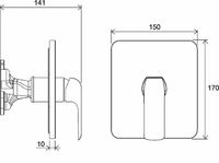 Смеситель для душа Ravak Flat FL 066.00 X070124 Хром — фото 4, Смеситель для душа