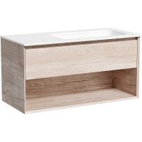 Тумба под раковину Sancos Marmi 1.0 100 R MR1.0100REG подвесная Дуб галифакс натуральный — фото 1, Мебель для ванной