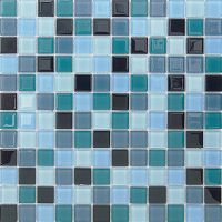 Стеклянная мозаика Caramelle mosaic Acquarelle 4 мм Delphinium 29,8x29,8 см — фото 1, Мозаика