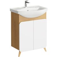 Тумба под раковину Aqwella Basic 65 BAS0106DZ Дуб золотой — фото 1, Мебель для ванной