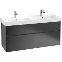 Тумба под раковину Villeroy&Boch Collaro 125 C013L0PD подвесная Black Matt Lacquer — фото 1, Тумбы под раковину