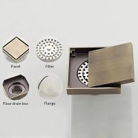 Душевой трап Gappo G81005-4 с решеткой Бронза — фото 11, Трапы для душа