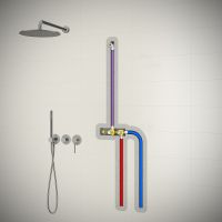 Душевая система Timo Saona SX-2349/16SM Белая матовая — фото 4, Встраиваемые душевые комплекты