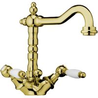 Смеситель для раковины Webert Dorian DO700302010 Золото — фото 1, Смесители