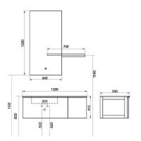 Товар: Тумба с раковиной Orans BC-V8106-1200 120 8106000 подвесная Black - фото 8 Тумба с раковиной Orans BC-V8106-1200 120 8106000 подвесная Black — фото 8, Мебель для ванной