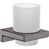 Стакан для зубных щеток Hansgrohe AddStoris 41749340 Шлифованный черный хром — фото 1, Стаканы для зубных щеток