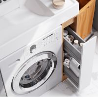 Тумба под раковину Aquaton Лондри 80 1A267101LH0C0 Дуб Сантана без фасада — фото 10, Тумбы под раковину