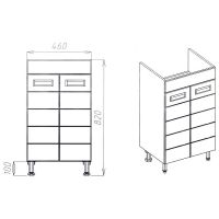 Тумба под раковину VIANT Вена 50 VVEN50CO-T2ST Белая — фото 5, Тумбы под раковину