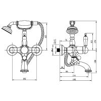 Товар: Смеситель для ванны Boheme Imperiale Presente 323 Золото - фото 2 Смеситель для ванны Boheme Imperiale Presente 323 Золото — фото 2, Смесители