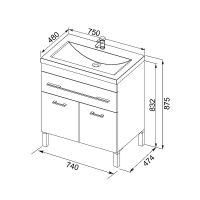 Товар: Тумба с раковиной Aquanet Верона 75 213031 Белая - фото 8 Тумба с раковиной Aquanet Верона 75 213031 Белая — фото 8, Мебель для ванной