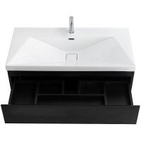 Тумба под раковину Cezares Molveno 80 MOLVENO-80-2C-SO-NR подвесная Nero — фото 5, Мебель для ванной