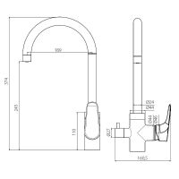 Товар: Смеситель для кухни Damixa Merkur 400730000 Хром - фото 8 Смеситель для кухни Damixa Merkur 400730000 Хром — фото 8, Смесители