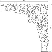 Угловой элемент Европласт 1.52.375 320x23x320 мм — фото 2, Молдинги