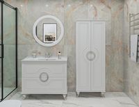 Товар: Тумба под раковину Caprigo Valletta 100 35319-SF027 Белая матовая - фото 4 Тумба под раковину Caprigo Valletta 100 35319-SF027 Белая матовая — фото 4, Мебель для ванной