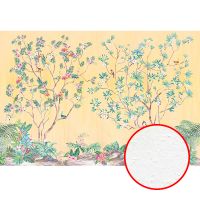 Фреска Ortograf Flora 31101 Фактура бархат FX Флизелин (4*2,7) Желтый/Разноцветный, Деревья/Цветы/Птицы — фото 1, Фрески