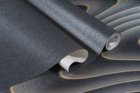 Обои Артекс Selena 10820-05 Винил на флизелине (1,06*10,05) Серый/Черный, Однотонный — фото 3, Обои для стен