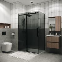 Товар: Душевая стенка Grossman Classic 70 200.K33.04.70.21.10 профиль Черный матовый стекло тонированное - фото 3 Душевая стенка Grossman Classic 70 200.K33.04.70.21.10 профиль Черный матовый стекло тонированное — фото 3, Боковые стенки