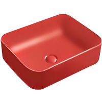 Раковина-чаша SantiLine 50 SL-1051MR Красная матовая — фото 1, Раковины накладные