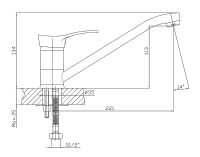 Смеситель для кухни Viko V-6003 Хром — фото 2, Смесители для кухни
